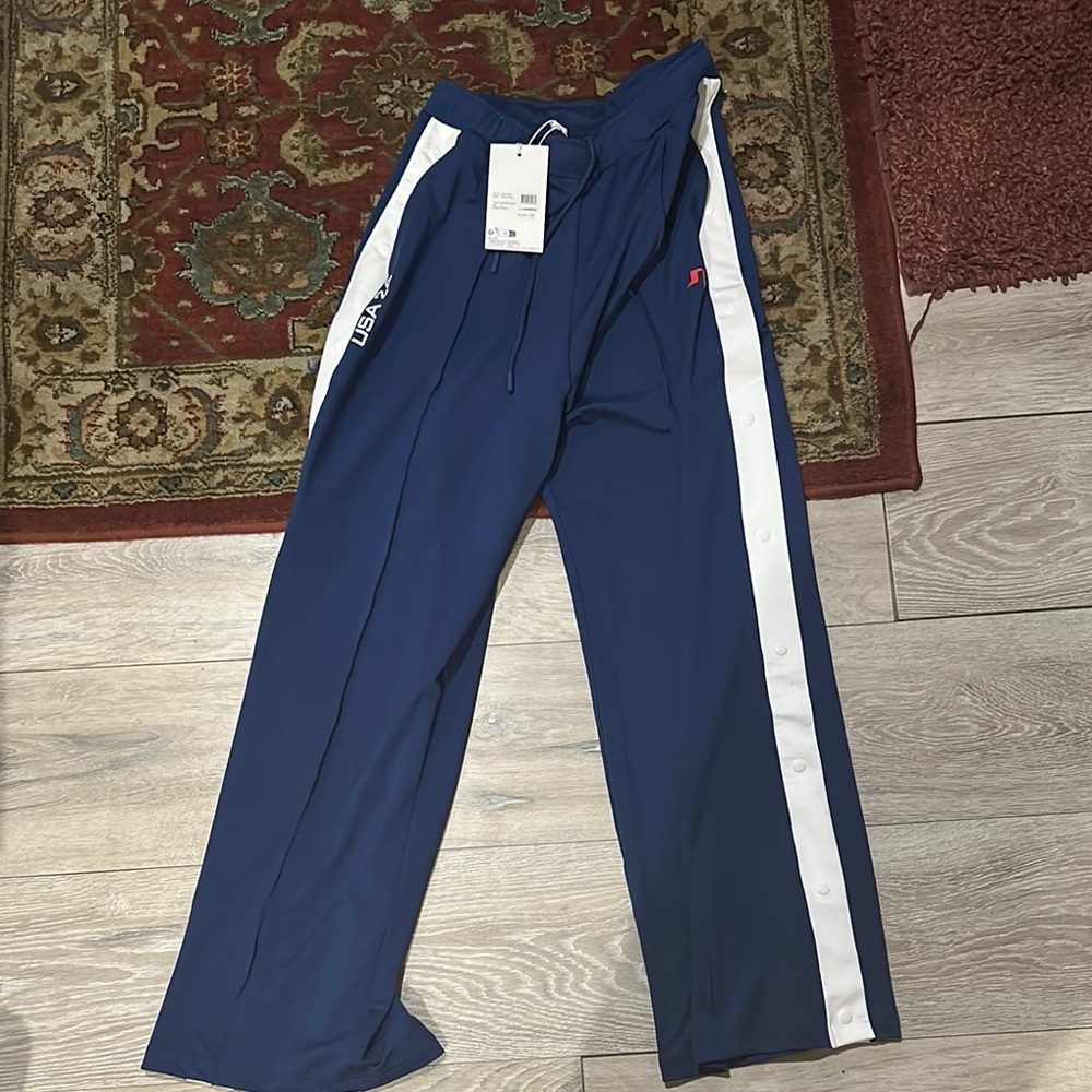 Blue and White Men's Pants